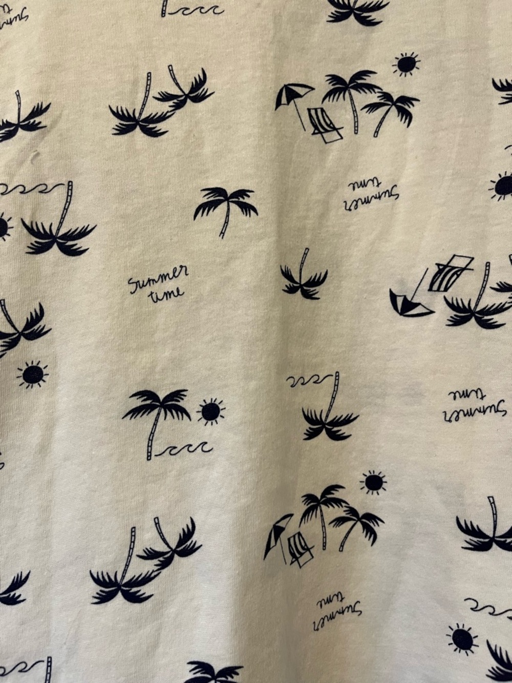 OLD NAVY Girls' Cream Tee with Navy Palm Print, size XL, NWT - Picture 8 of 8